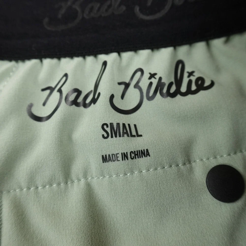 NEW Bad Birdie Shorts Mens S Blue Green Athletic Drawstring Performance Golf Dad